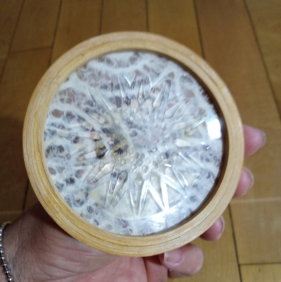 Vintage Decorative Bamboo and Rattan Pressed Butterfly Coasters Set of 4 - Picture 7 of 7